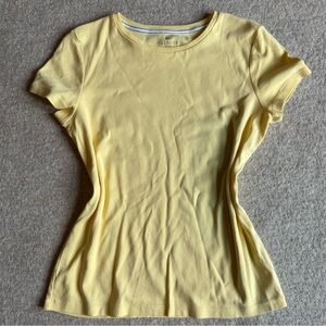 Talbots Women's Yellow Short Sleeve Tee